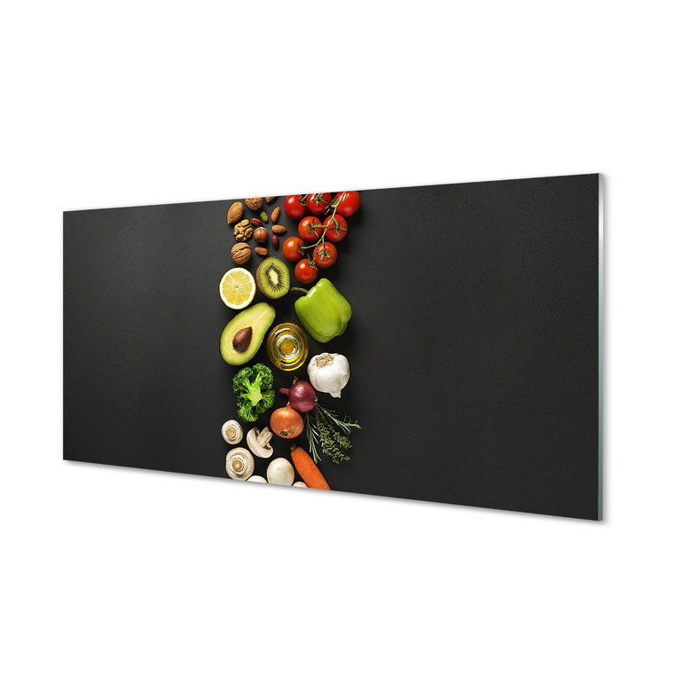 Szklany panel Cytryna awokado marchew 120x60 cm