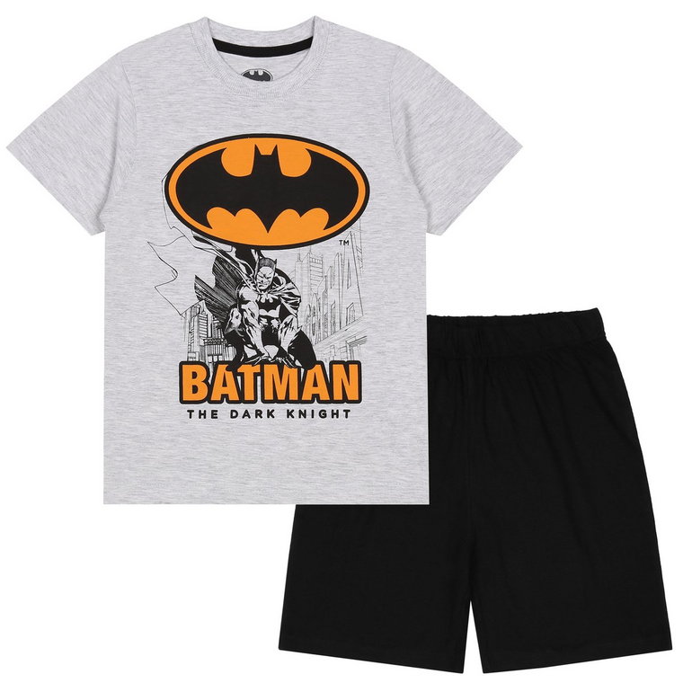 Batman Szaro-czarna piżama chłopięca na krótki rękaw, letnia piżama 9 lat 134 cm