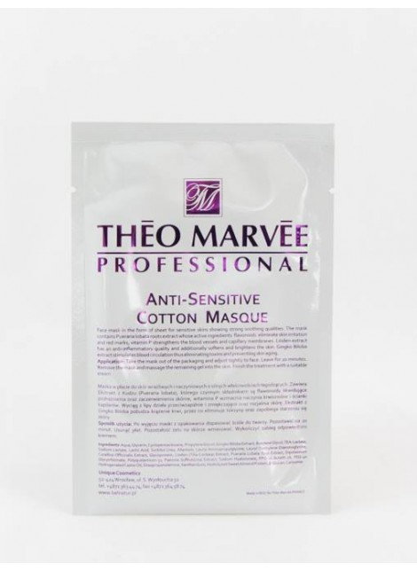 THEO MARVEE Cotton Mask Anti-Sensitive Maska Do Skóry Wrażliwej