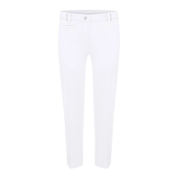 Pure White Cropped Spodnie Cambio