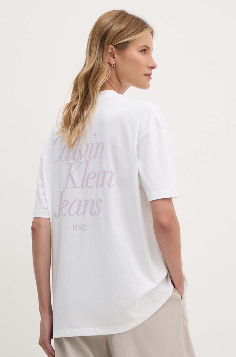 Calvin Klein Jeans t-shirt bawełniany damski kolor biały J20J224889