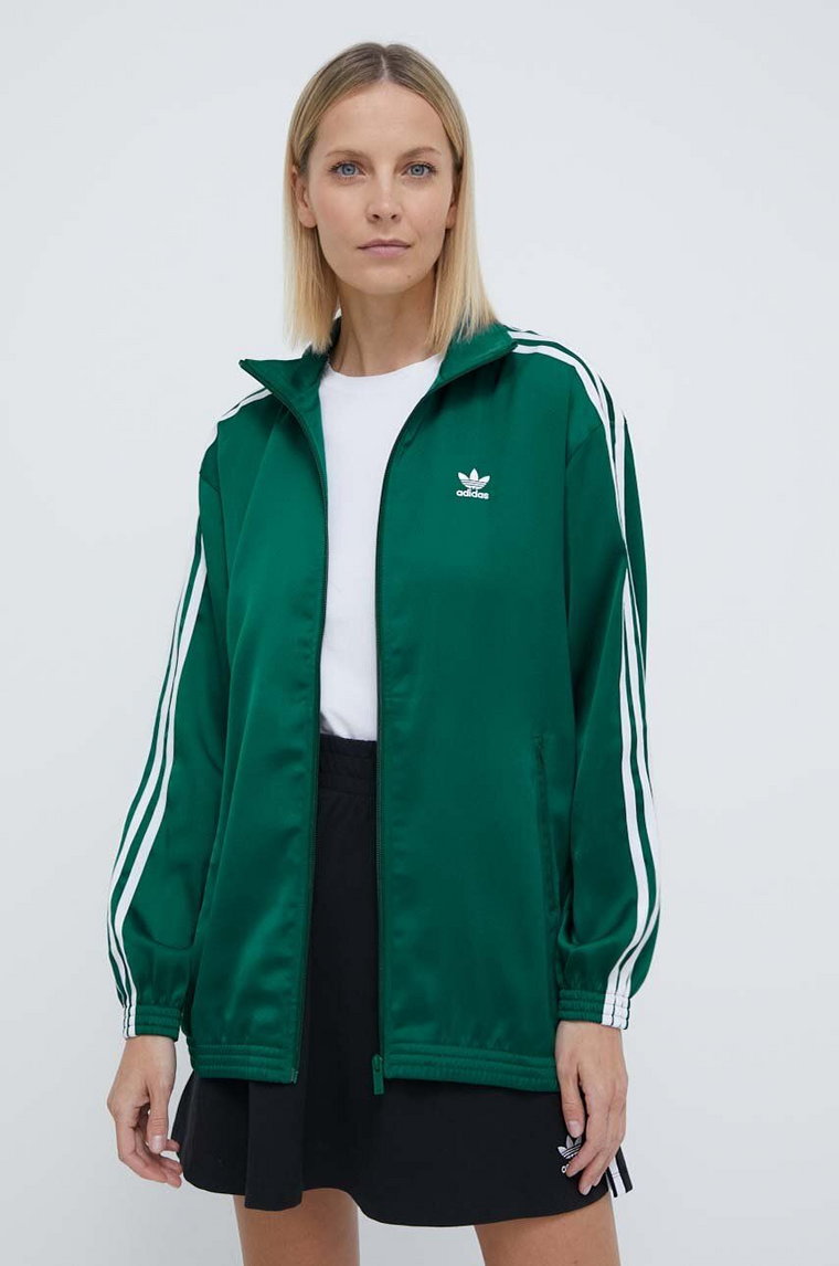 adidas Originals bluza Track Top damska kolor turkusowy z aplikacją IP0699