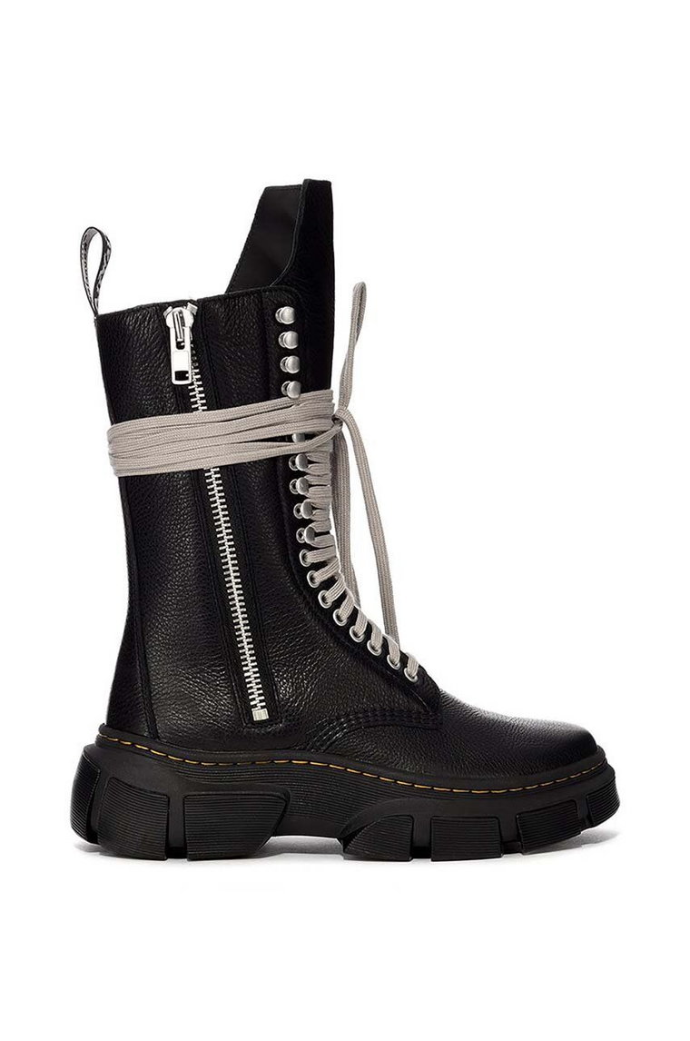 Rick Owens buty wysokie x Dr. Martens 1918 Calf Length Boot męskie kolor czarny DM01D7808