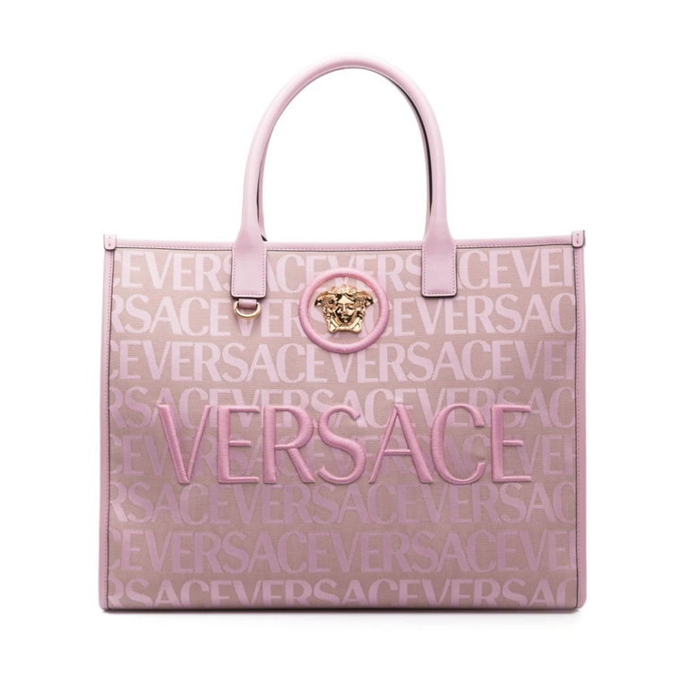 Duża torba Allover z motywem logo Jacquard Versace