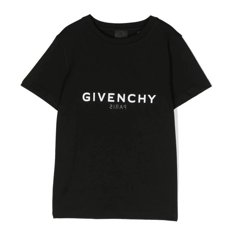 Czarna Bawełniana Koszulka z Logo Givenchy