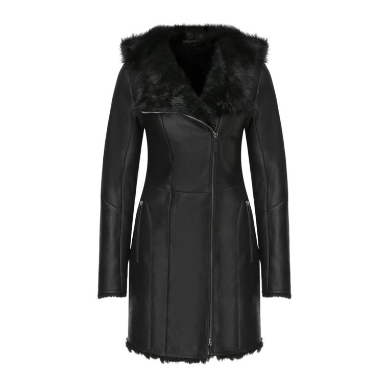 Amelie - Black Shearling Coat Vespucci by VSP