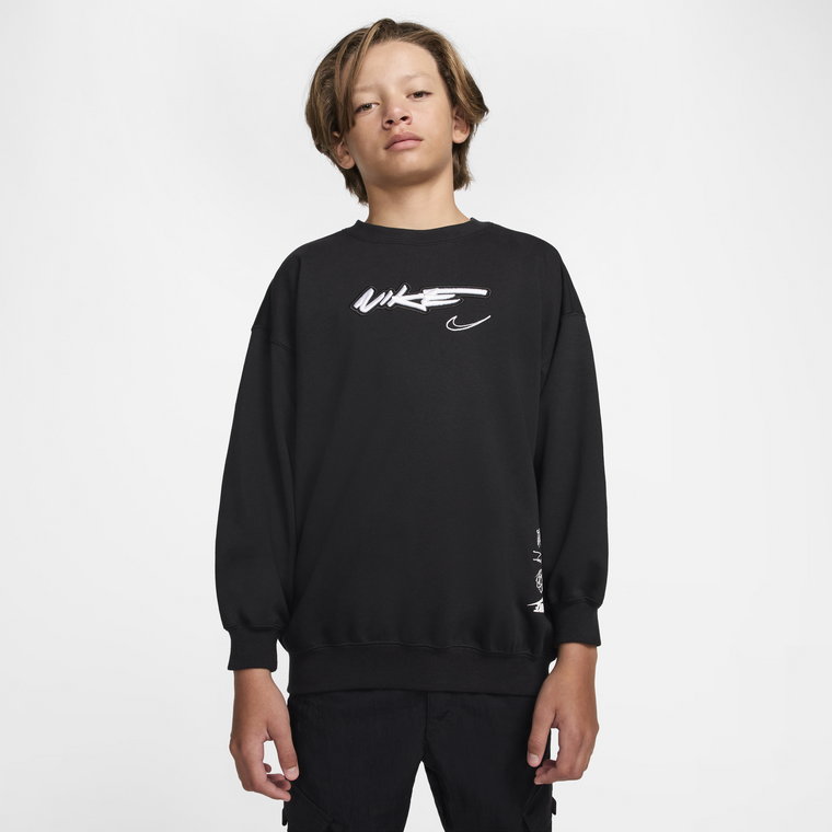 Bluza z dzianiny dla dużych dzieci Nike Sportswear Breaking - Czerń