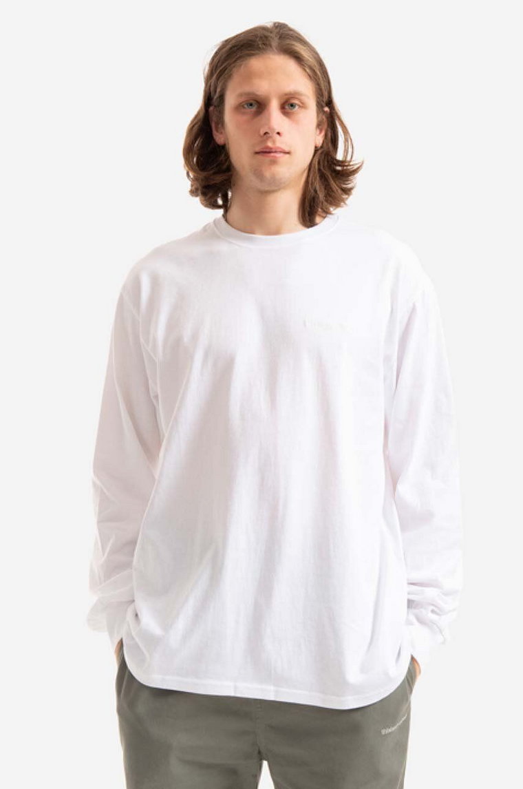 thisisneverthat longsleeve bawełniany Small T-Logo L/S Tee kolor biały z aplikacją TN221TTSLT01-OFFWHITE