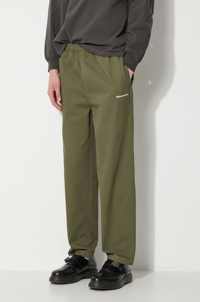 thisisneverthat spodnie Easy Pant męskie kolor zielony w fasonie chinos TN240WPACP01