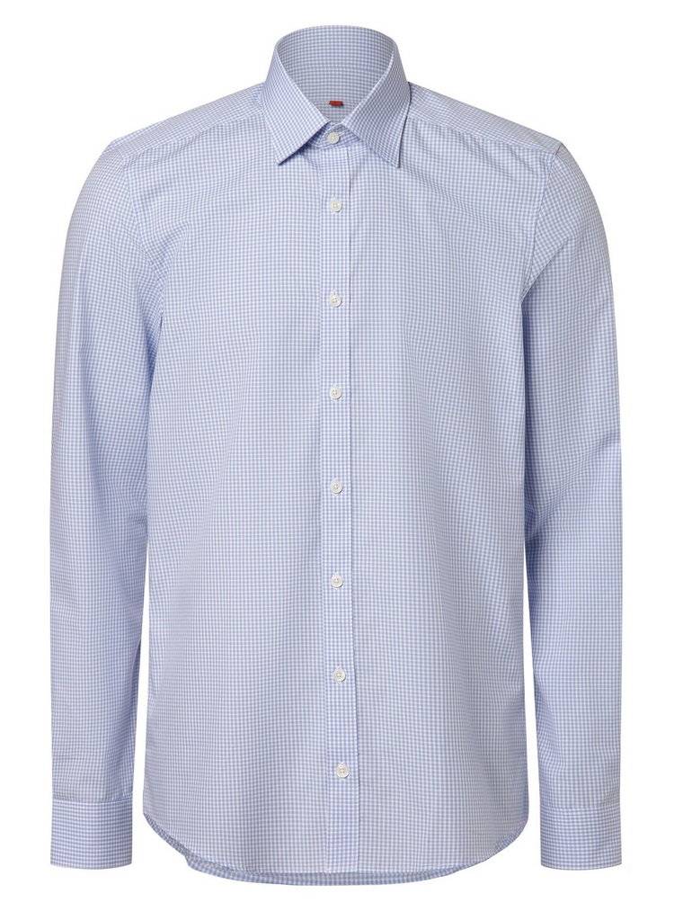 Finshley & Harding - Koszula męska łatwa w prasowaniu, niebieski|biały