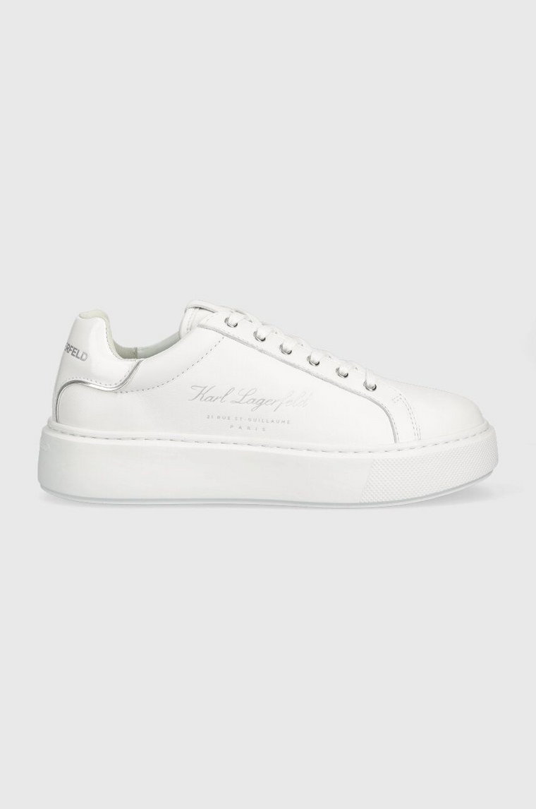 Karl Lagerfeld sneakersy skórzane MAXI KUP kolor biały KL62223F