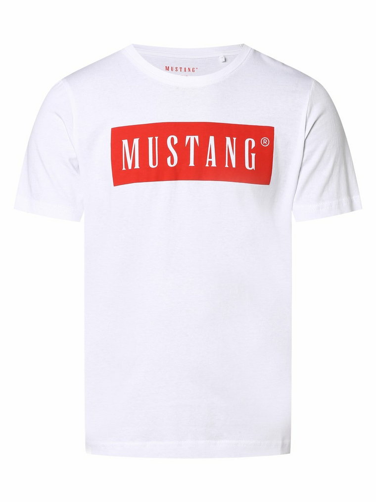 Mustang - T-shirt męski  Alex, biały