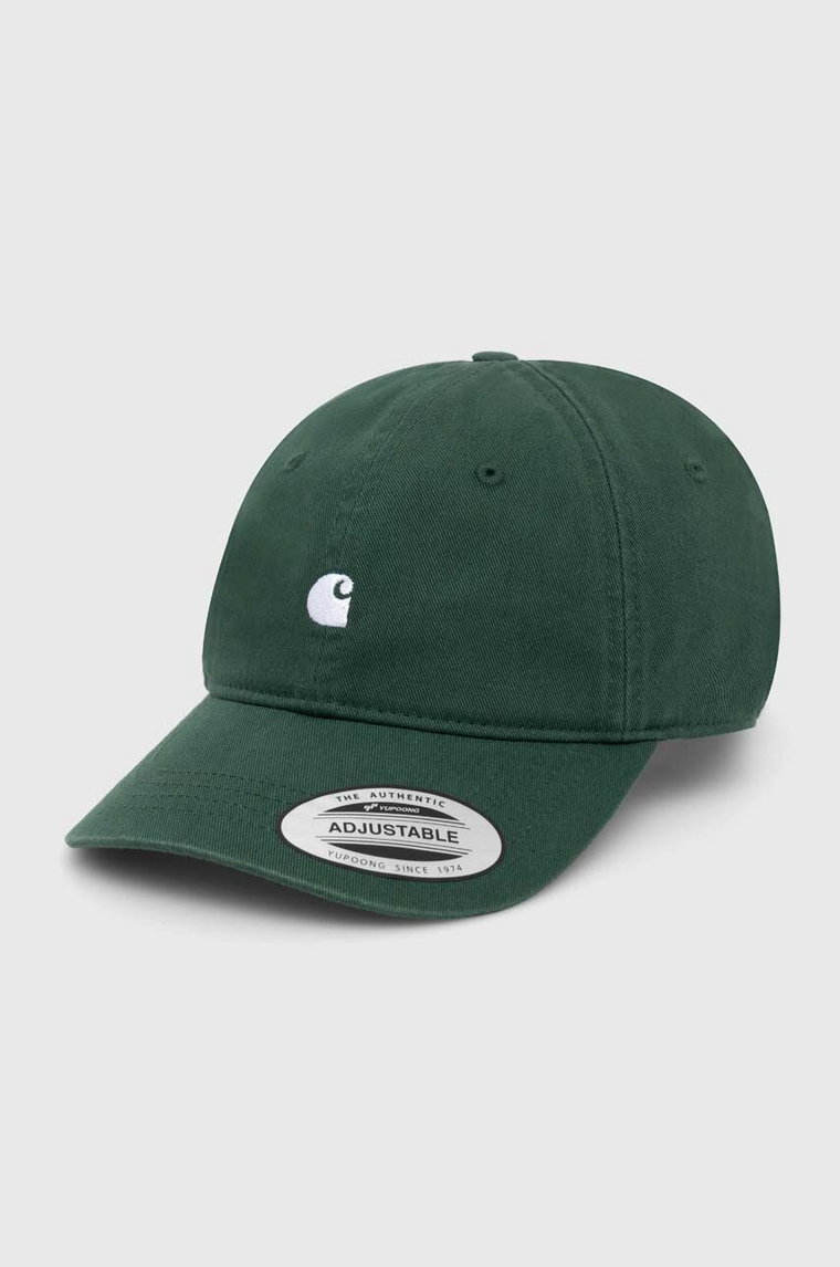 Carhartt WIP czapka z daszkiem bawełniana Madison Logo Cap kolor zielony gładka I023750.22VXX