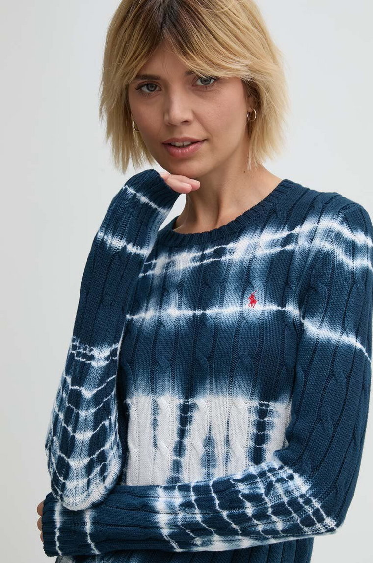 Polo Ralph Lauren sweter bawełniany kolor niebieski  211935316