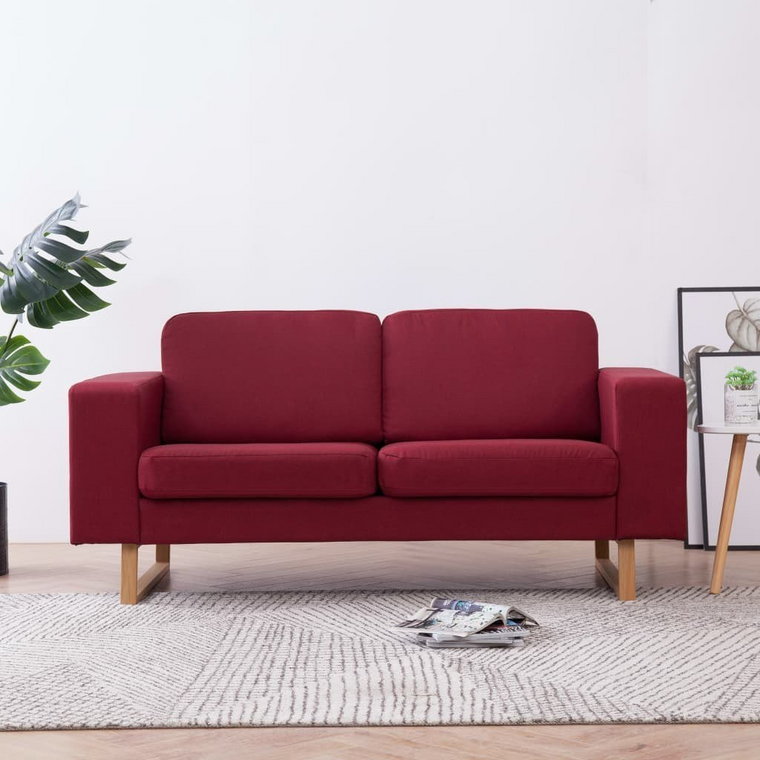 Sofa tapicerowana VIDAXL, czerwona, 75x82x156 cm