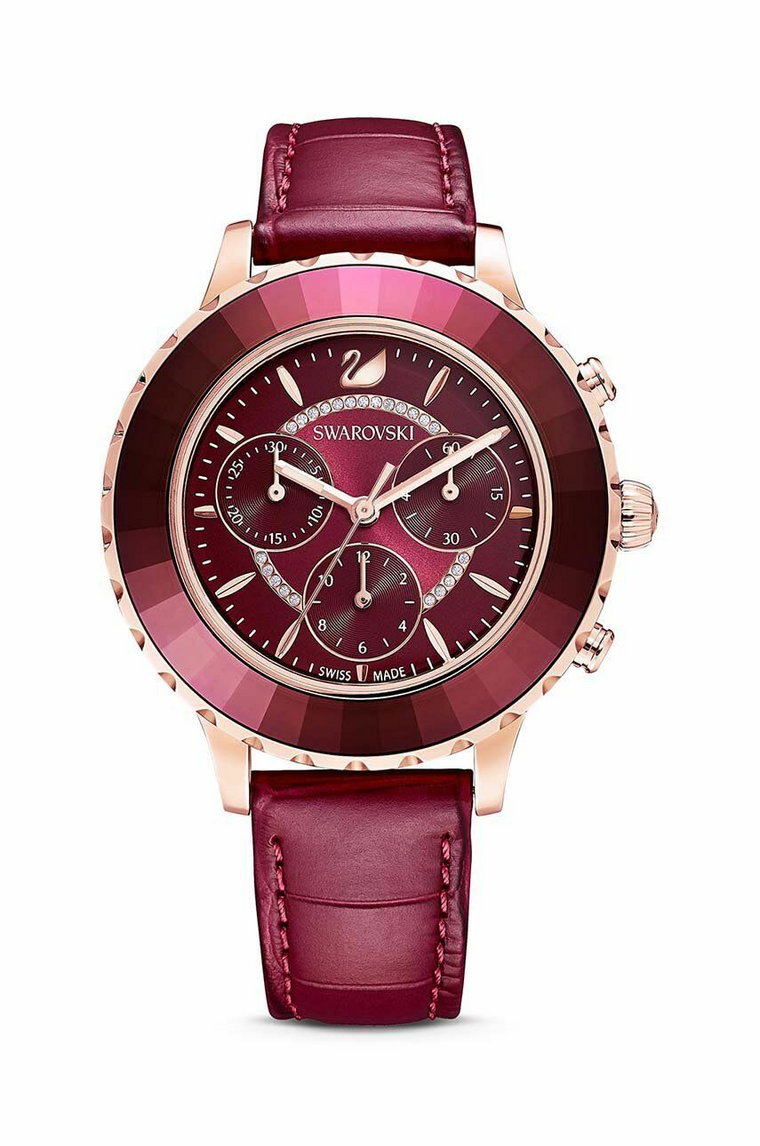 Swarovski zegarek OCTEA LUX CHRONO damski kolor różowy