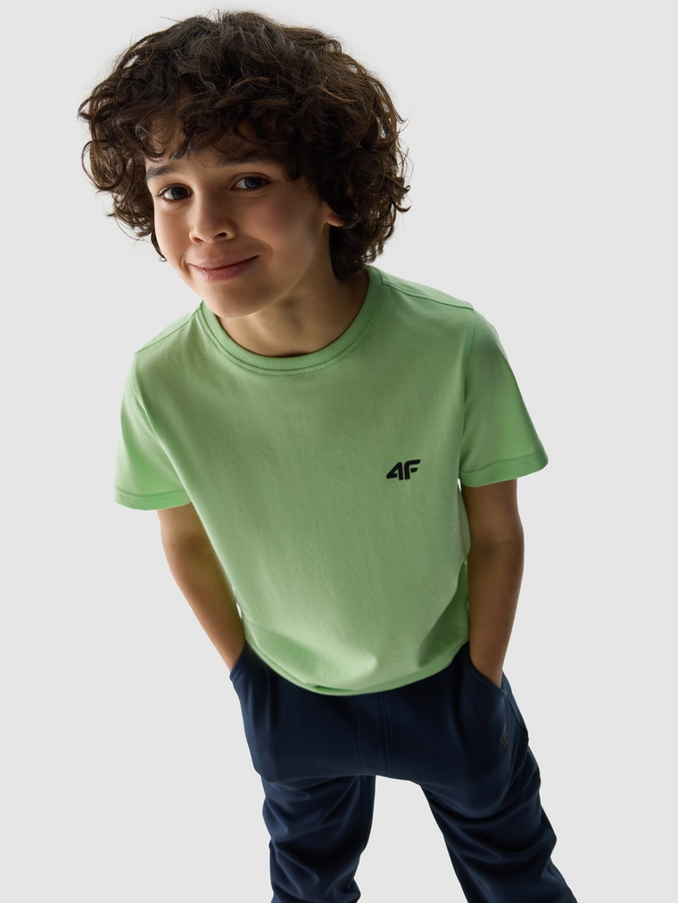 T-shirt gładki chłopięcy - zielony