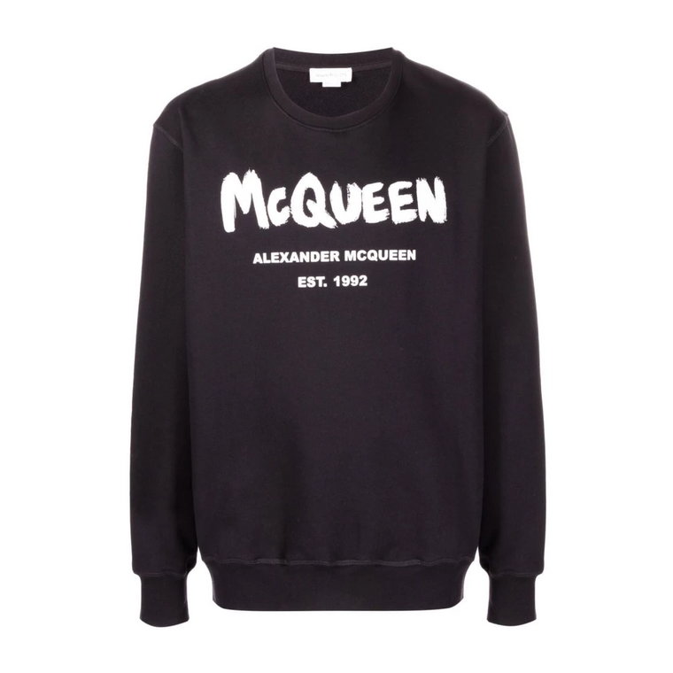 Czarne Swetry z Ikonicznym Logo Alexander McQueen