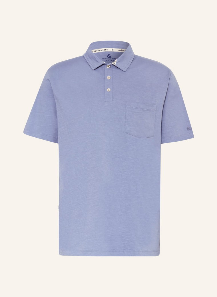 Colours & Sons Koszulka Polo Z Dżerseju blau