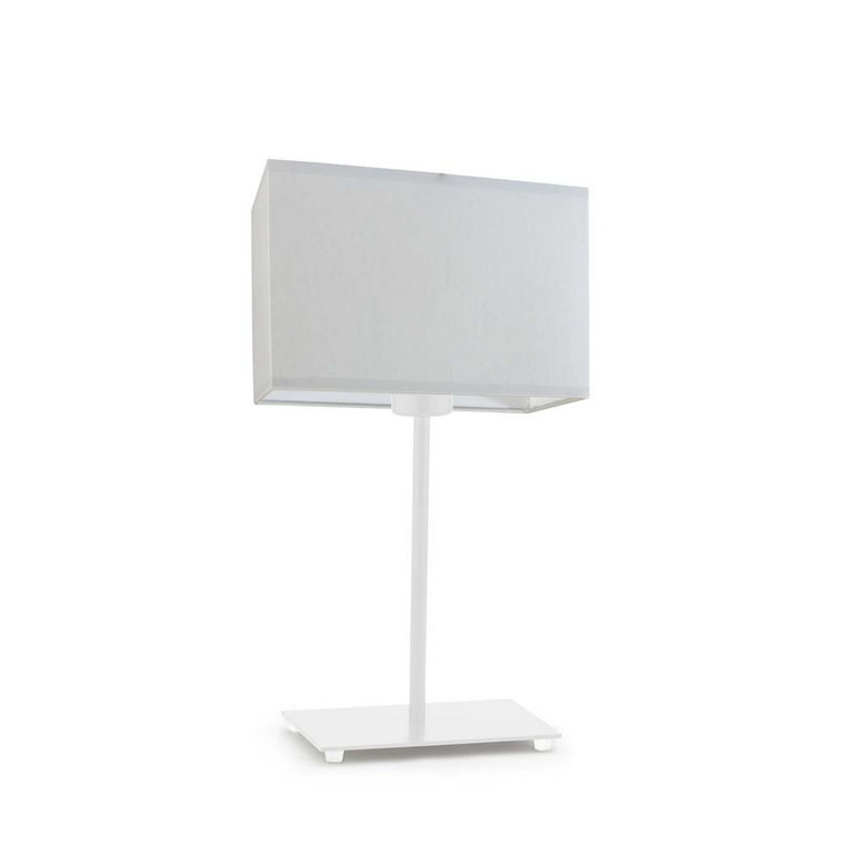Lampka nocna LYSNE Amalfi, 60 W, E27, jasnoszara/biała, 40x20 cm