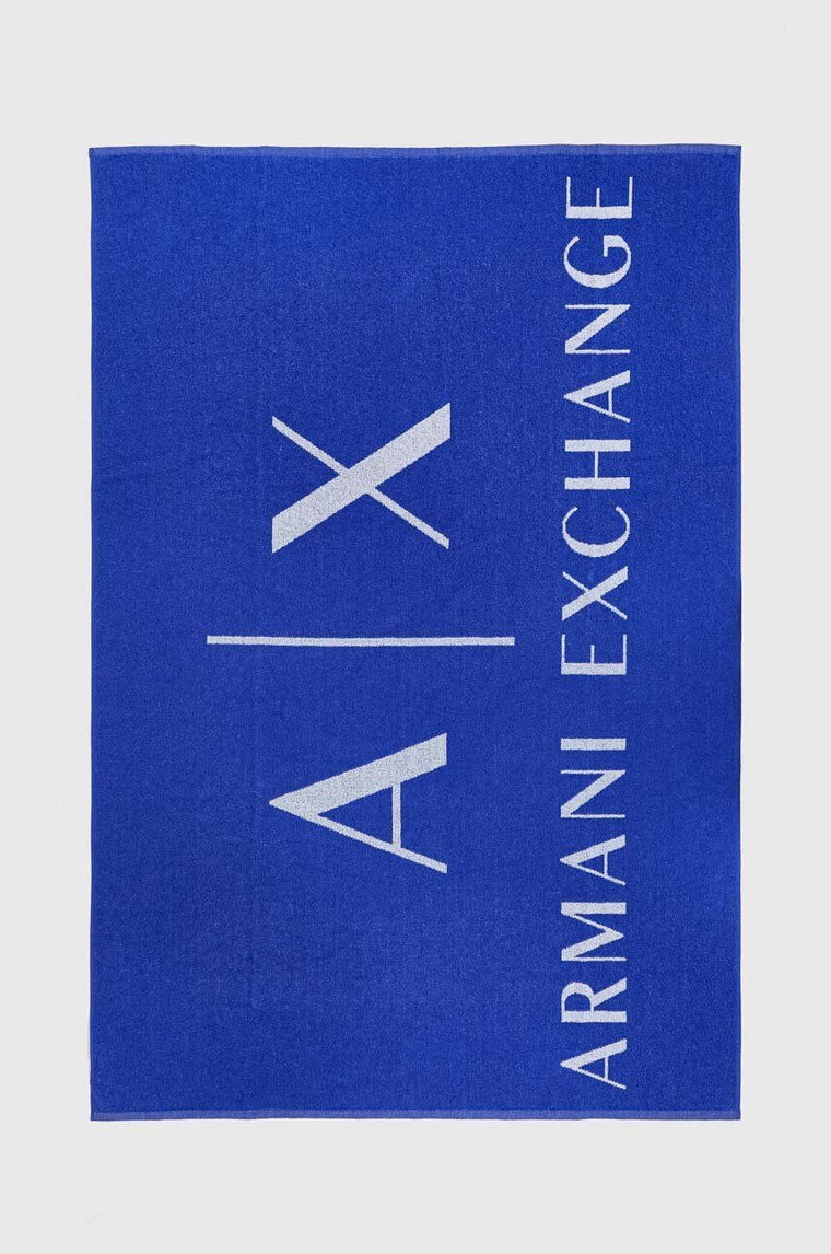 Armani Exchange ręcznik kolor granatowy