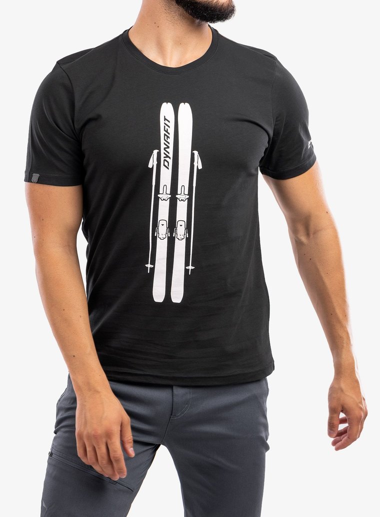 Koszulka męska Dynafit Graphic Cotton T-Shirt - black out/skis