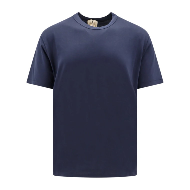 Niebieski T-shirt z okrągłym dekoltem Ten C