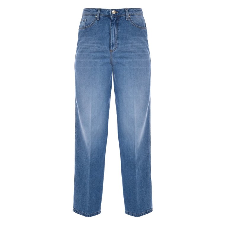 Stone-Washed Straight Leg Jeans Kocca