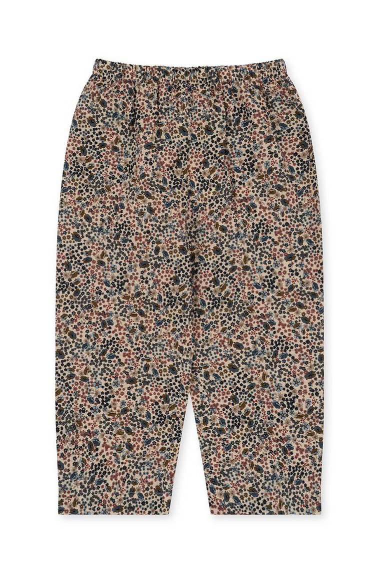 Konges Sløjd spodnie dziecięce kolor beżowy wzorzyste