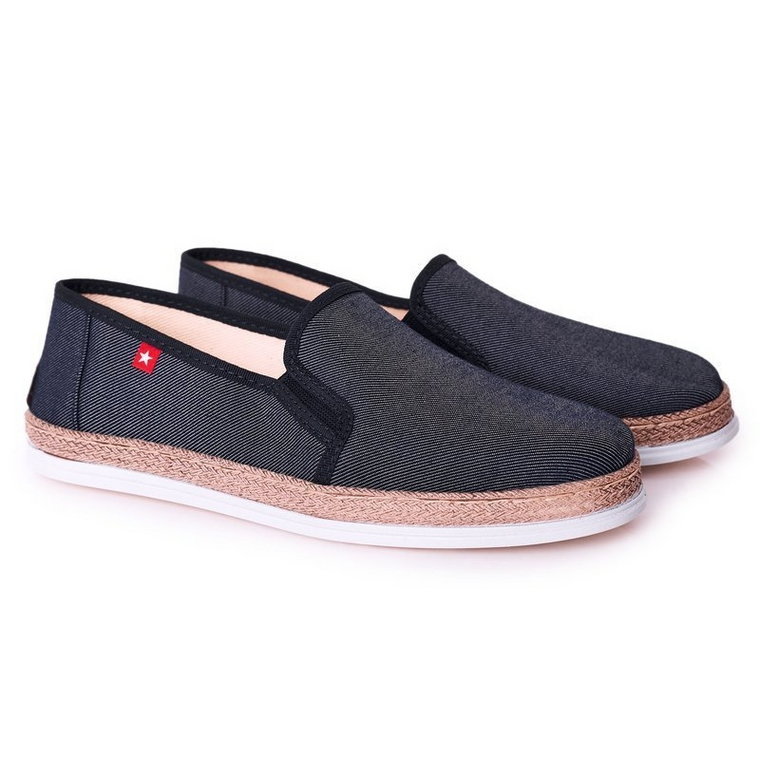 Męskie Espadryle Big Star HH176002 Granatowe