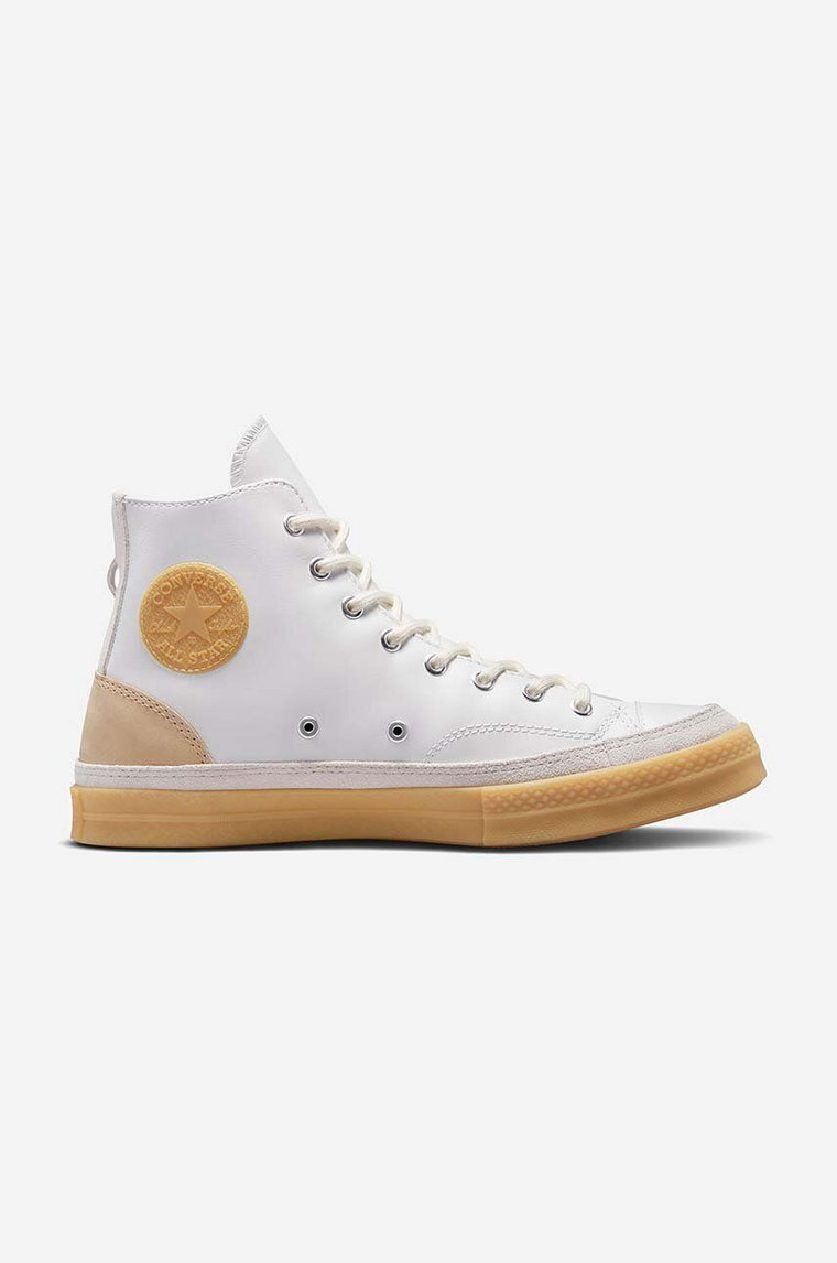 Converse trampki skórzane Chuck 70 Premium Craft męskie kolor biały A03085C-WHITE