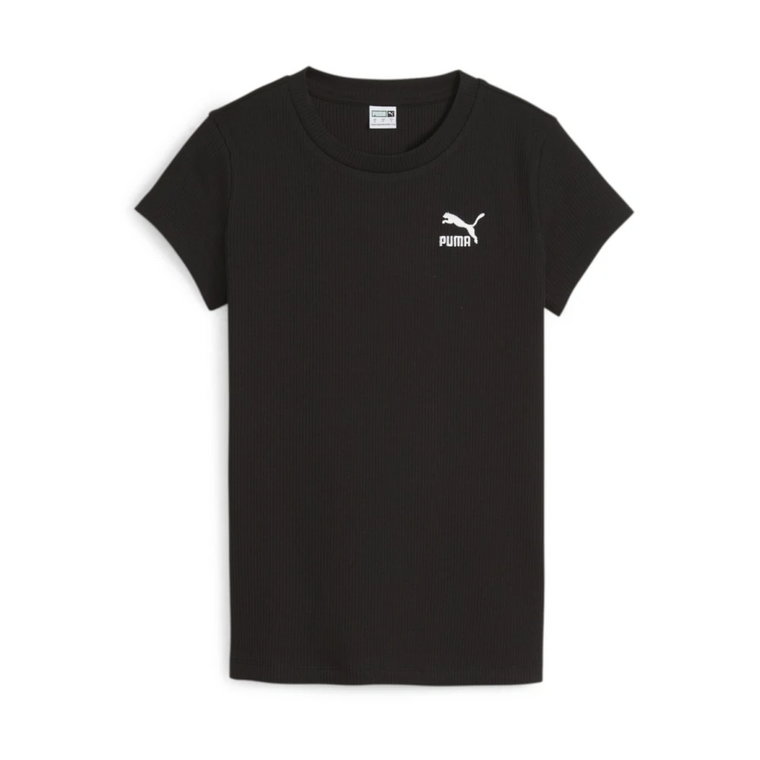 Klasyczny T-shirt Slim z żebrowanym materiałem Puma