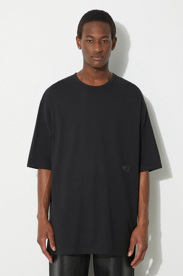 Y-3 t-shirt bawełniany Boxy Tee kolor czarny gładki IR7109