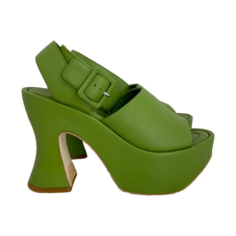 Zielone Sandały ze Stylem Paloma Barceló