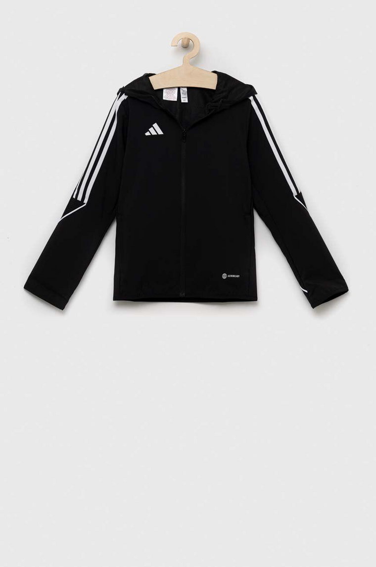 adidas Performance bluza dziecięca TIRO23 L WB Y kolor czarny z kapturem z aplikacją