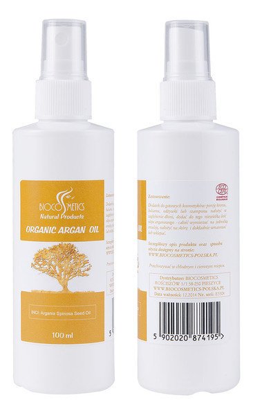 Biocosmetics, naturalny olej arganowy 100% z Maroka, 100 ml