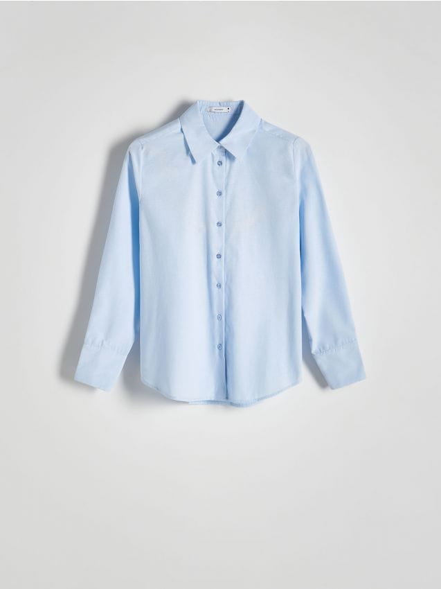 Reserved - Gładka koszula - jasnoniebieski