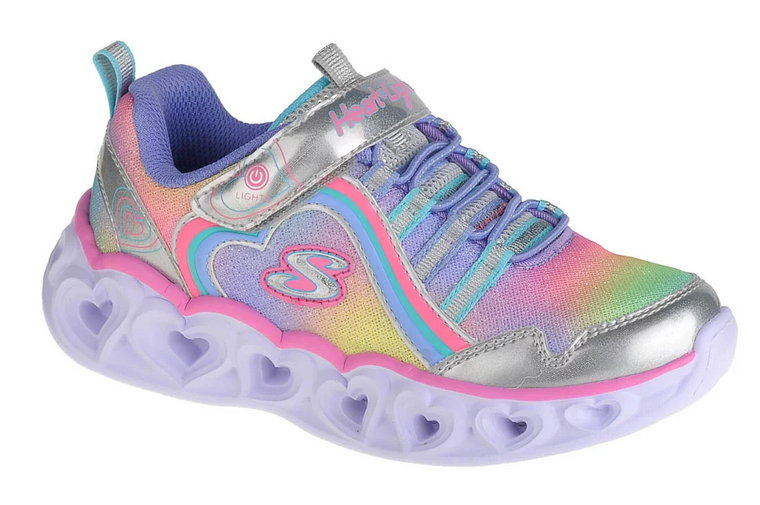 Skechers Heart Lights-Rainbow Lux 302308L-SMLT, Dla dziewczynki, Szare, buty sneakers, tkanina, rozmiar: 30