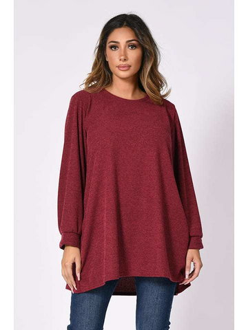 Plus Size Company Sweter "Ibicense" w kolorze bordowym