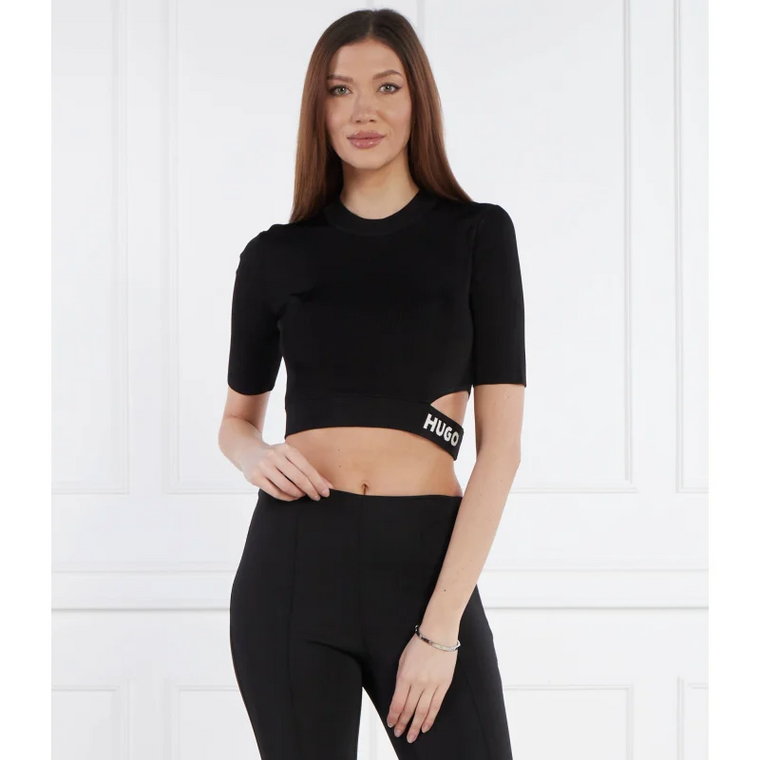 HUGO Sweter Satchina | Cropped Fit