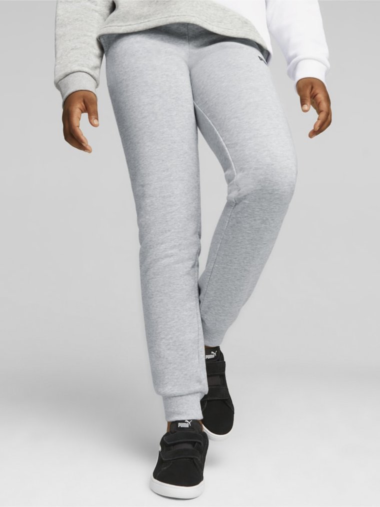 Młodzieżowe spodnie dresowe dla dziewczynki Puma Ess Sweatpants Tr Cl G 58703704 164 cm Jasnoszare (4063697160927). Spodnie dresowe dziewczęce