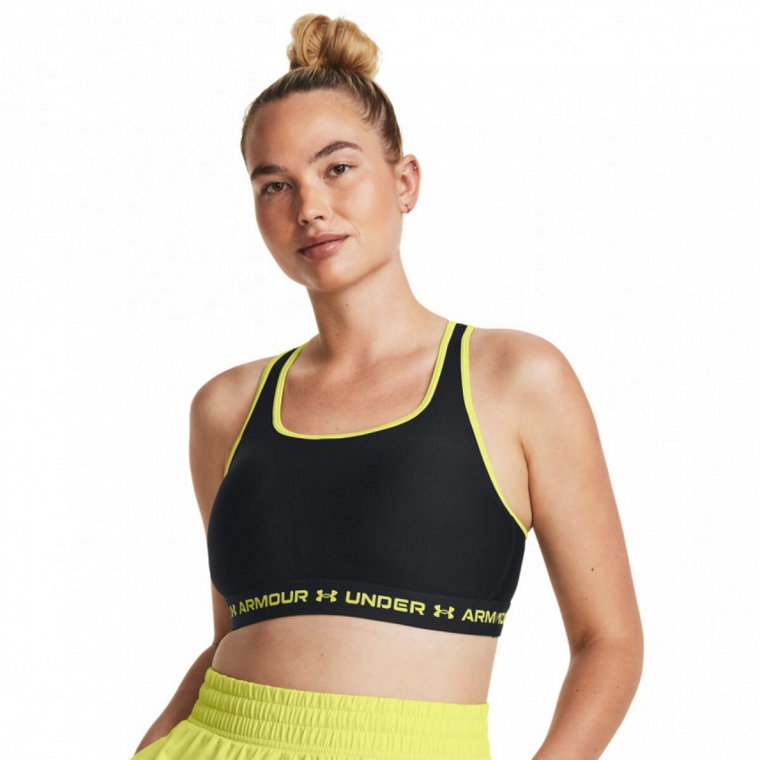 Biustonosz treningowy Under Armour UA Crossback Mid Bra - czarny