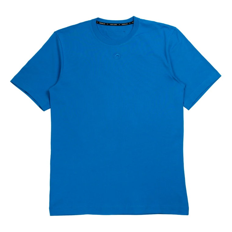 Organiczny bawełniany niebieski T-shirt Marine Serre