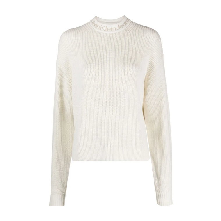 Białe Swetry dla Mężczyzn Calvin Klein Jeans