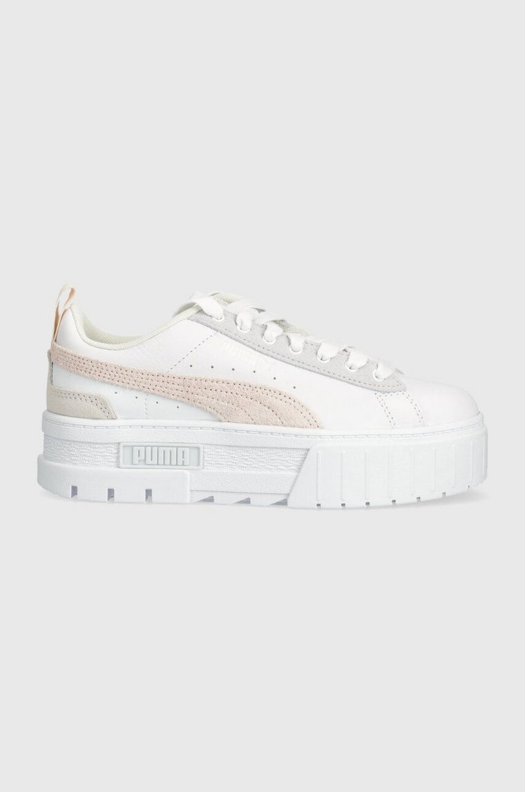 Puma sneakersy skórzane  Mayze Mix Wns kolor biały 387468