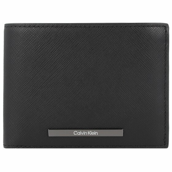 Calvin Klein Modern Bar Portfel Ochrona RFID Skórzany 12.5 cm black