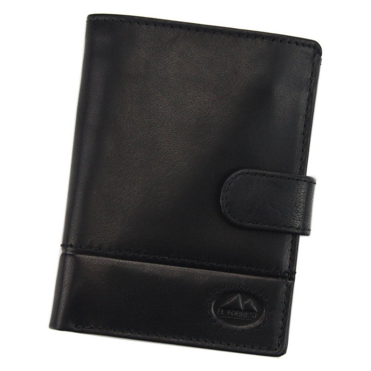 Skórzany zapinany męski portfel od EL FORREST RFID