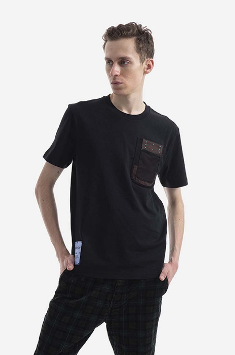 MCQ t-shirt bawełniany kolor czarny gładki 677270RST631000-BLACK