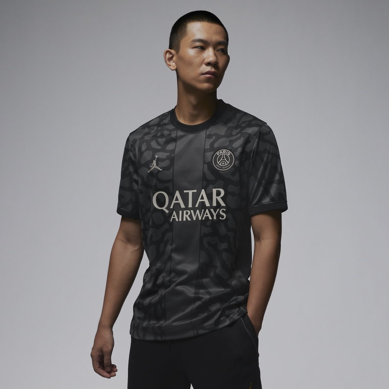 Męska koszulka piłkarska Jordan Dri-FIT Paris Saint-Germain Stadium 2023/24 (wersja trzecia) - Szary