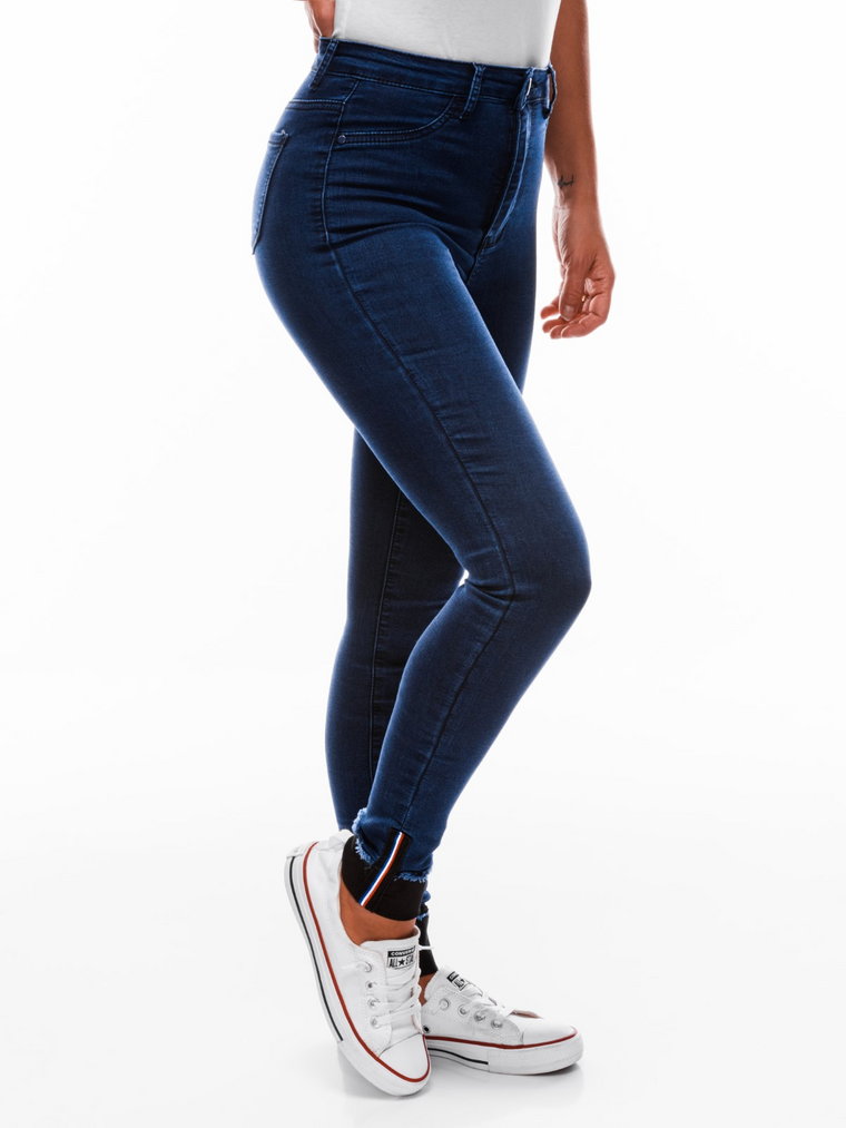Spodnie damskie jeansowe PLR181 - niebieskie